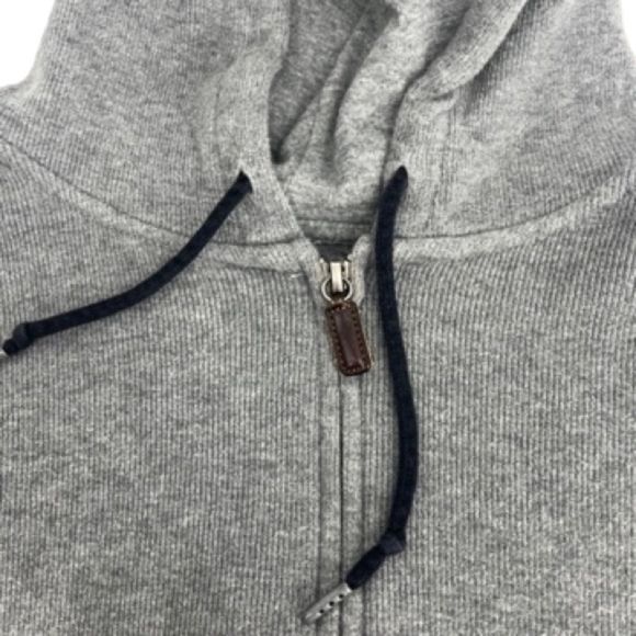 Vintage Polo By Ralph Lauren Hoodie Mens Large Grey Black Fleece Sweatshirt Zip - Picture 4 of 10